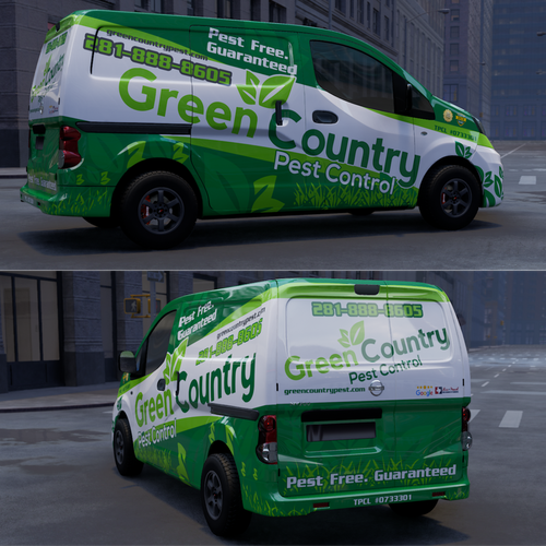 Stunning Wrap for Pest Control Van Design by TANSA ART