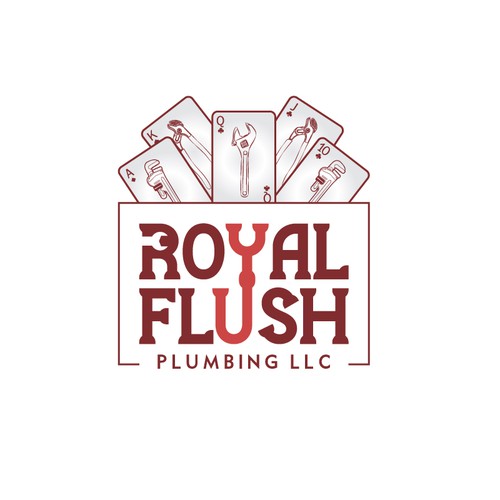 Royal Flush Plumbing Logo Diseño de Vanity Mind