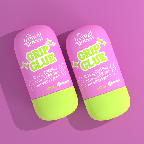 Design Design Wig Glue Product label  for a Viral Gen Z hair brand! di ilonaGi