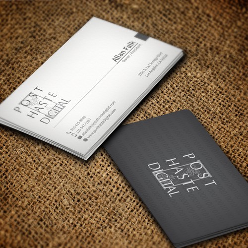 Hollywood Post Production Company Business Cards Business card contest