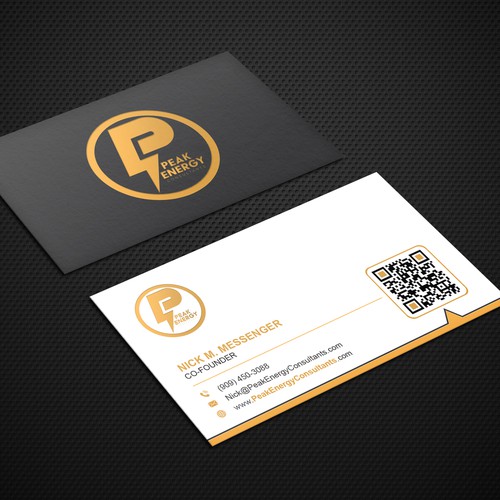 Modern Business Card Design for Electric Energy and Solar Company Design by VIVID_Design.