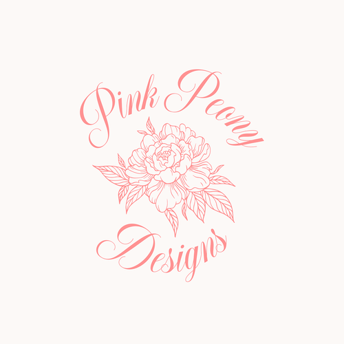 Pink Peony Designs Logo Contest Design by Lunna Maslo