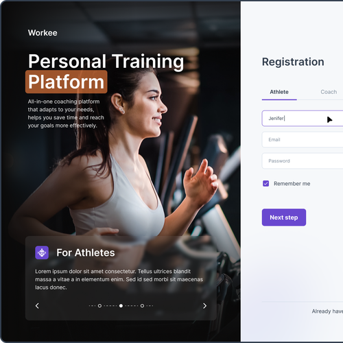 Website Design for a Personal Trainer Workout Platform Design by FaTiH™