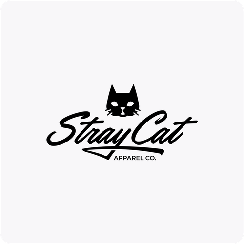 Logo for Stray Cat Apparel Co. - Clothing brand that donates 100% to saving cats! Design by Insfire!