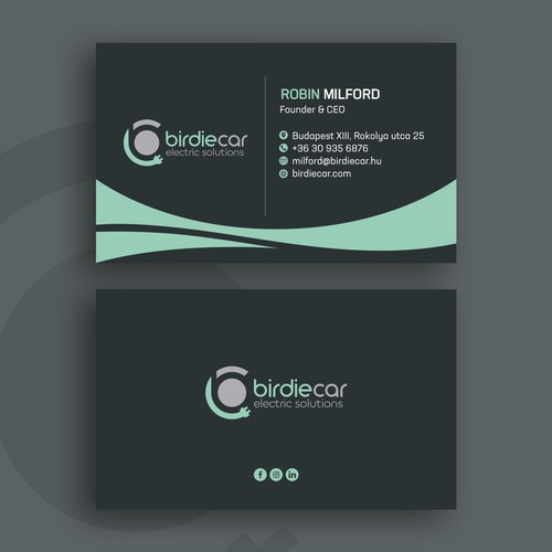 business card for company called birdie Design by lprassida