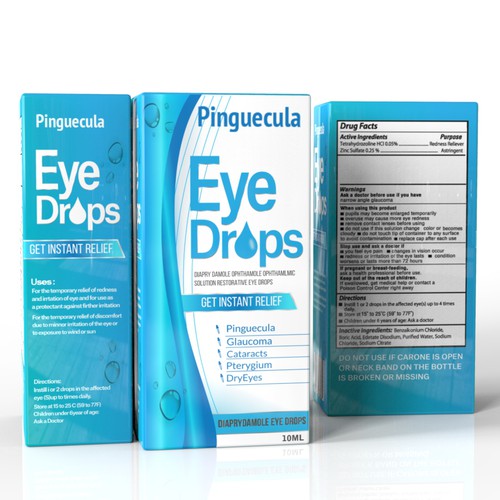 Small and Simple Eye Dropper Box for Relieving Eye Drops Product
