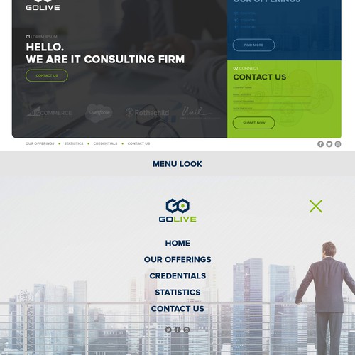 Proposta di design per un contest della categoria Design di sito web realizzata da Design Monsters