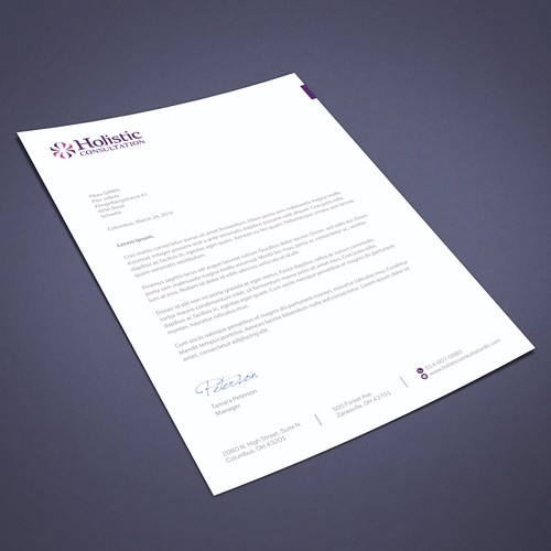 Digital template/letterhead/stationary for holistic mental health ...