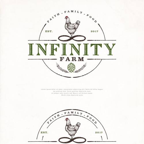 Lifestyle blog "Infinity Farm" needs a clean, unique logo to complement its rural brand. Design von Project 4