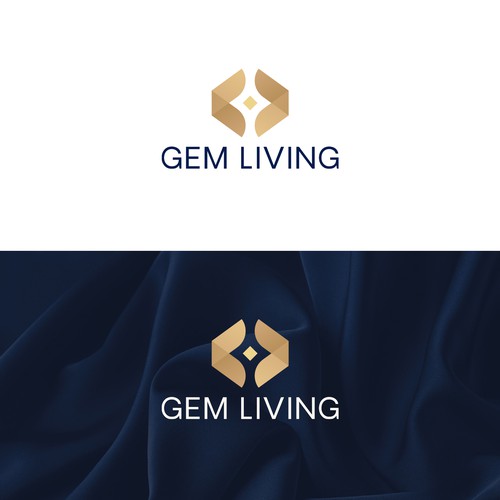 Geometrical, minimalist, modern brand design for Gem Living Design by Gaile Caceres