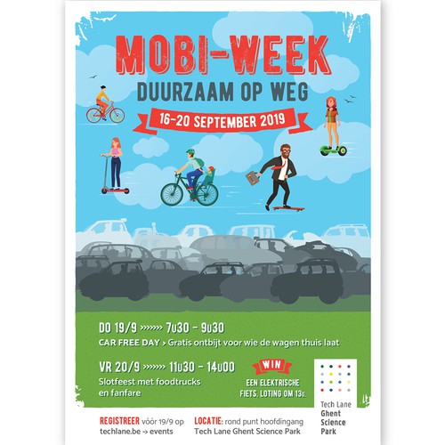 grafiek ongerustheid Ondeugd Mobility week: bring your bike, leave the car | Poster contest | 99designs