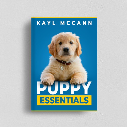 Cute puppy behaving badly for book cover Design by Yna