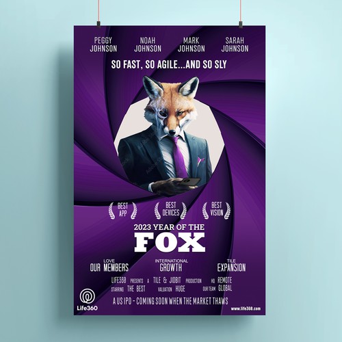 Design di Life360 2023 Year of the Fox Poster di Custom Logo Graphic