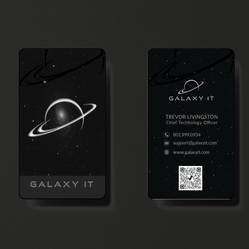 Create a Stellar Space-Themed Business Card for Galaxy IT Design by FatemaGFx DTM