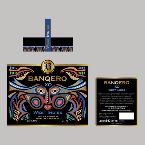 Design the labels of a whole new range of double aged RUM from the CARIBBEAN Diseño de Nirmana92