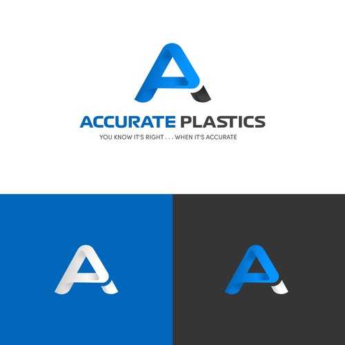 Classic masculine logo for plastic manufacturer - Accurate Plastics Design by Wijaya.Hendra