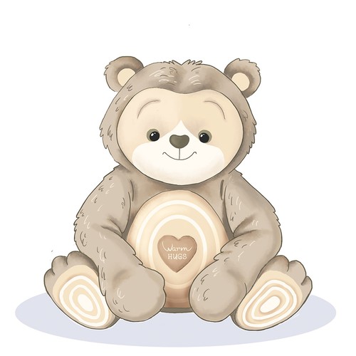 Design a Sloth Stuffed Animal Character for Autistic Children Design by Vesela Toncheva