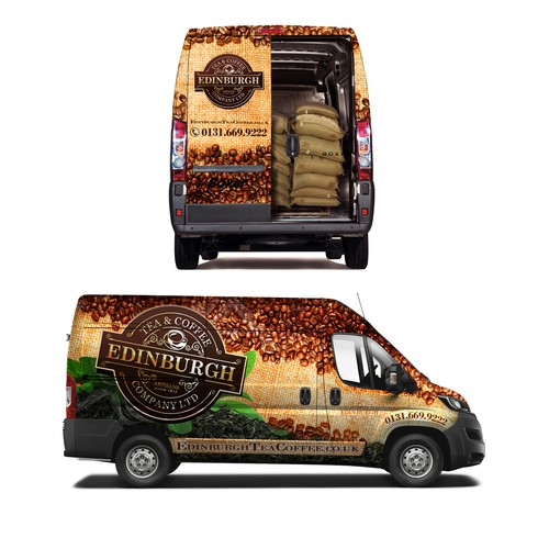 Design a show stopping Van Wrap for Edinburgh Tea and Coffee Co. Design by Konstantin Graphics