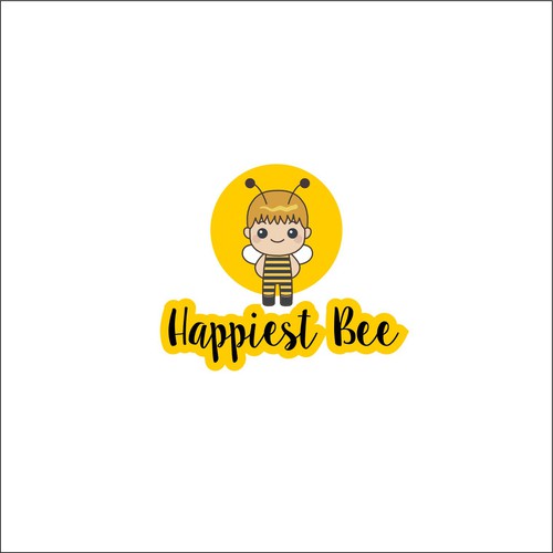 Design a cute, happy logo for Happiest Bee.-ontwerp door Ecksan