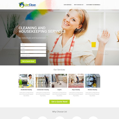 Create a modern and agile design for cleaning services. Design by dreaminfo
