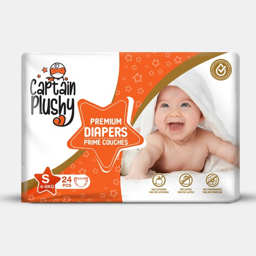 Packaging for playful baby diapers brand Design by Rajith Shantha