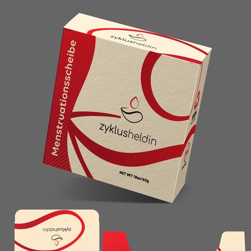 Create a premium, friendly and minimalistic packaging design for the female target group only. Design by Balad_Studio™