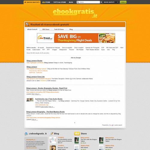 New design with improved usability for EbookGratis.It Design por Sashan