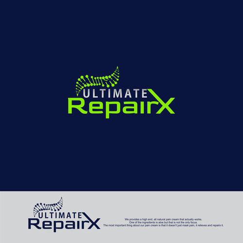 Create a logo for a high end all natural pain relief and repair cream Diseño de Voz Design