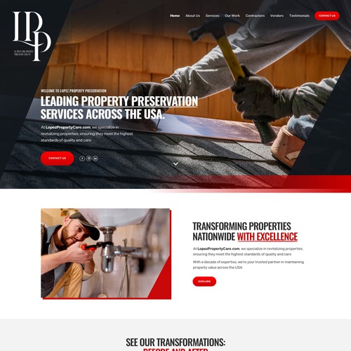 Design a Modern Property Preservation Website Company Design by keilaMaria