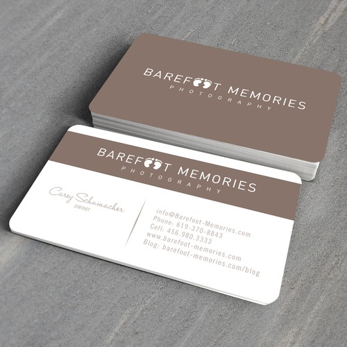 stationery for Barefoot Memories Ontwerp door pecas™