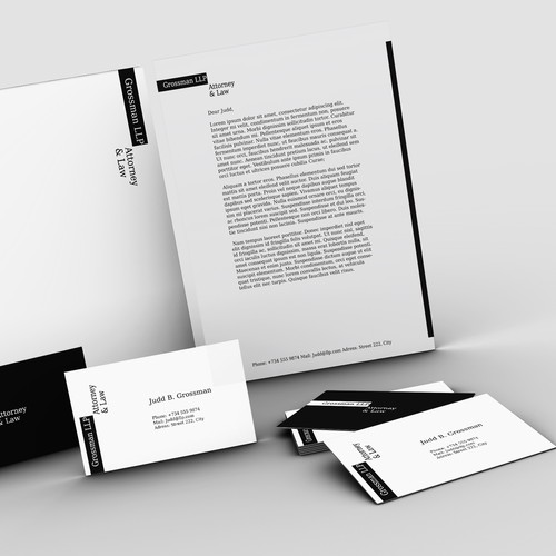 Help Grossman LLP with a new stationery デザイン by LukasPortfolio