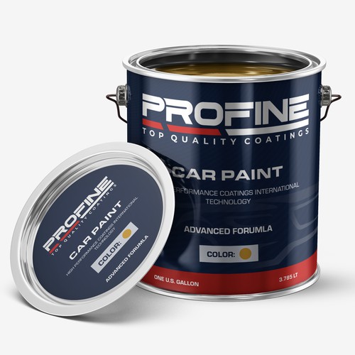 Label for our professional automotive and industrial coatings products Design by SRGrafica