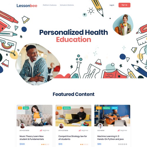 Gamified Health & Wellness Education Platform for Schools Design réalisé par unbox.style⚡️