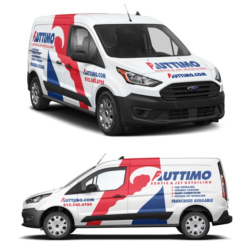 Eye- Catching Van Wrap for our Exotic car & Private Jet Detailing Business. Design by Rockyman