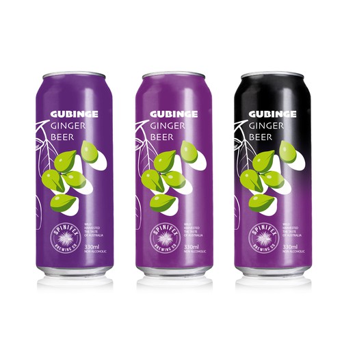 We need a vibrant label for our Wild Harvested Gubinge (Kakadu Plum) infused Ginger Beer Design by AprilFish