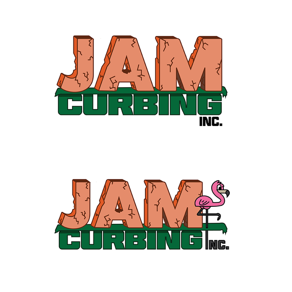 Bold logo concept for a landscape curbing business