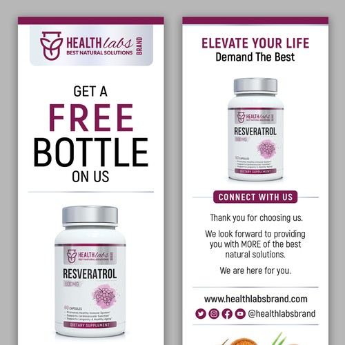 HealthLabs Supplement Box Insert Design Design by m.art.designs