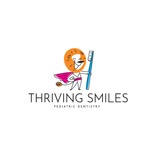 Looking for a modern, edgy, colorful pediatric dental logo that incorporates a lion. Professional yet fun. Does this exi Design by DaliaKK