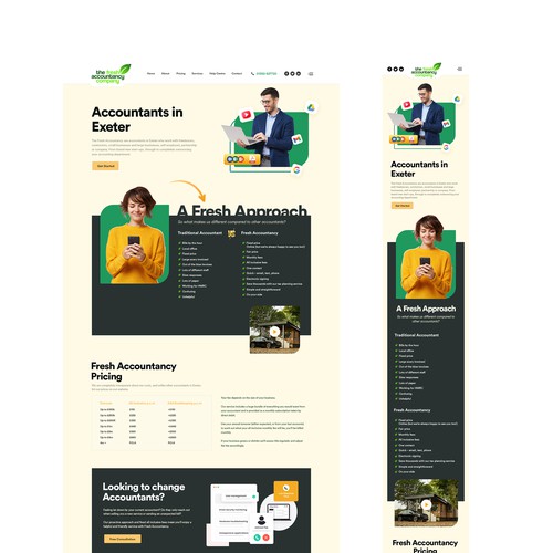 Designs | Fresh Accountancy Website homepage | Web page design contest
