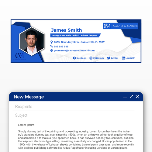 Signature Block for a Modern Law Office Design by VECTOR PRO DESIGN