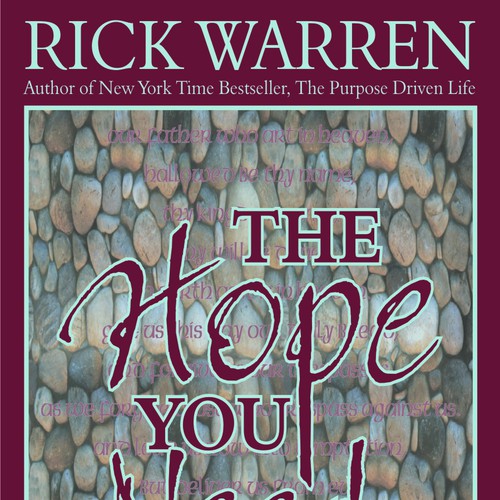 Design Rick Warren's New Book Cover Design réalisé par Janinie