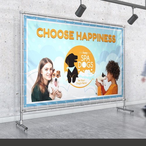 Choose Happiness Banner Design Design von KusumChauhan