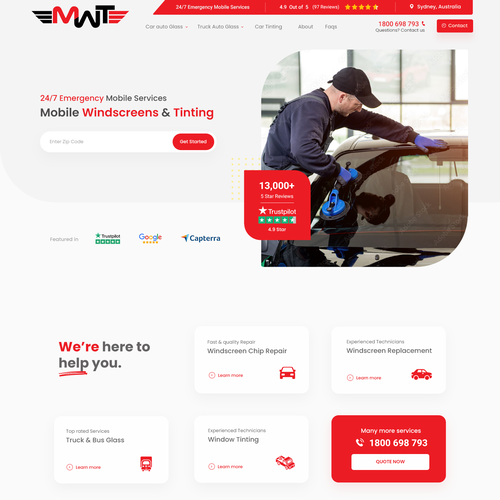Design a clean and modern service based website home page Design by PixelEye™
