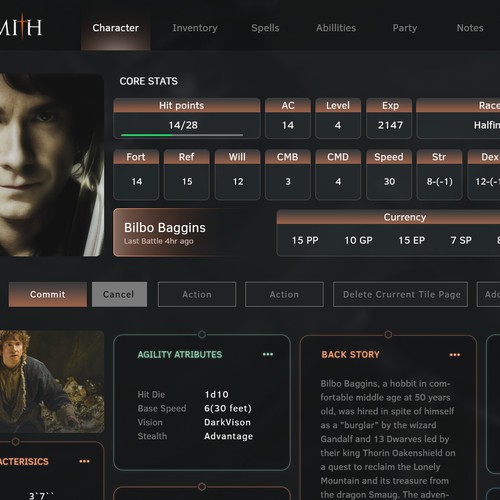 RPG Smith Application Theme Design Design by Dennis On.Off