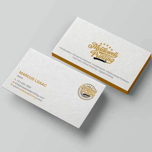 Business Card for a Custom Clothing/Product Business Design by Roni_