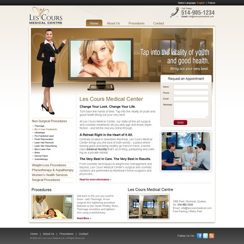 Les Cours Medical Centre needs a new website design Design von Timefortheweb