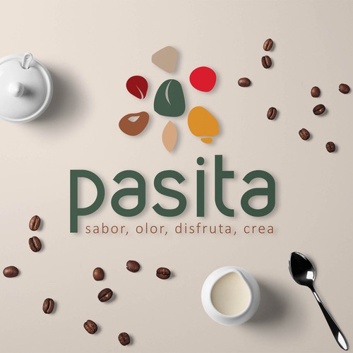 buscando un logo para Pazita, que quiere dar sabor en la cocina Design by IvanFO