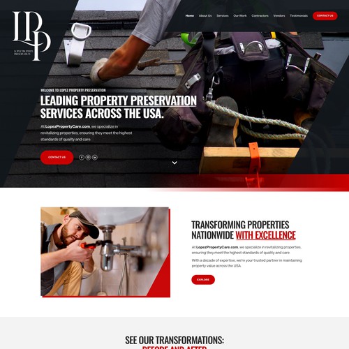 Design a Modern Property Preservation Website Company Design by keilaMaria