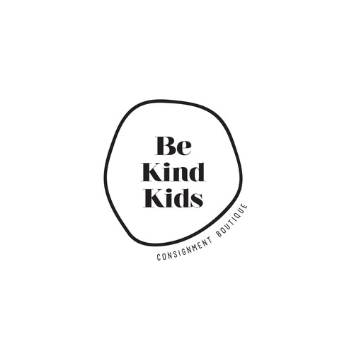 Be Kind!  Upscale, hip kids clothing store encouraging positivity Design by ReneeBright