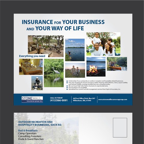 postcard or flyer for Stonewall Insurance Group Inc. Design by malih